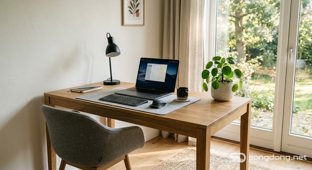 Góc làm việc tối giản