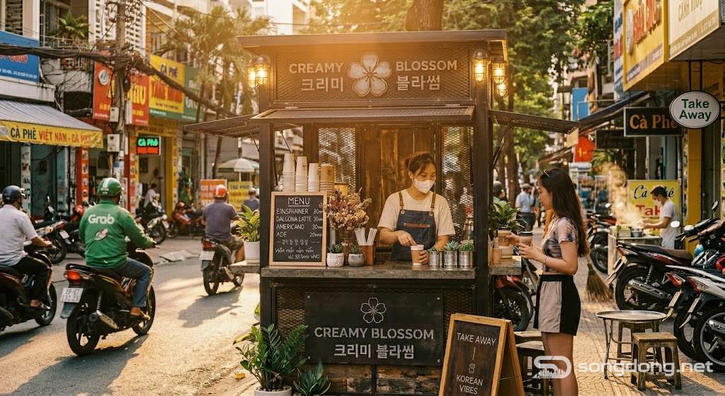 Chỉ Một Xe Cà Phê Ven Đường… Nhưng Mỗi Sáng Có Thể Bán Hàng Trăm Ly