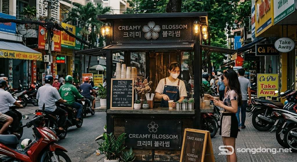 Chỉ Một Xe Cà Phê Ven Đường… Nhưng Mỗi Sáng Có Thể Bán Hàng Trăm Ly